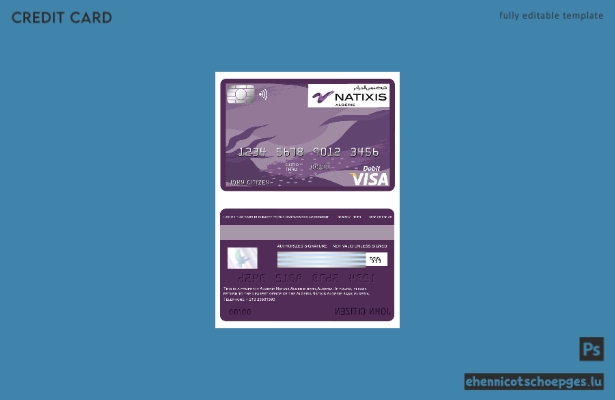 Beispielvorschau der algerischen Natixis-Bank-Visa-Karte